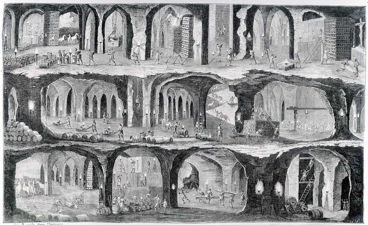 Trabajando en la mina de sal de Wieliczka de Adam Piliski