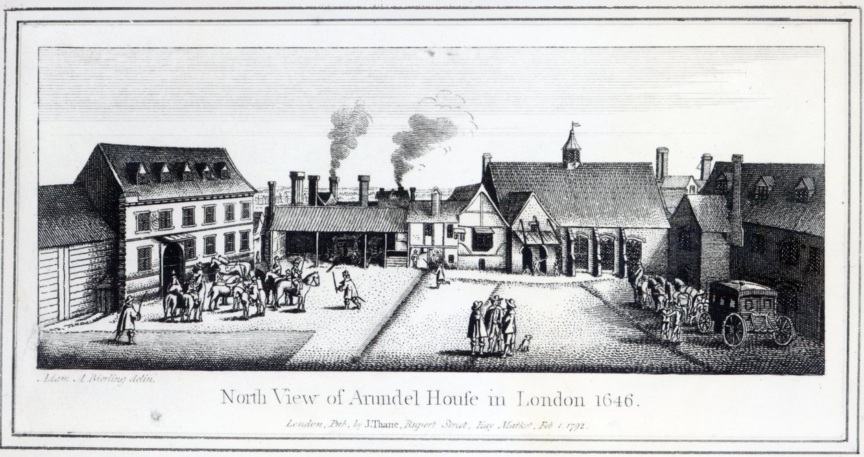 Vista norte de Arundel House en Londres de Adam Alexius Bierling