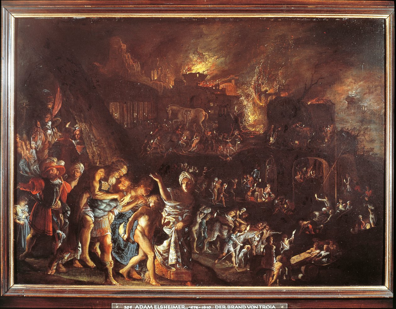 El incendio de Troya, c. 1604 de Adam Elsheimer