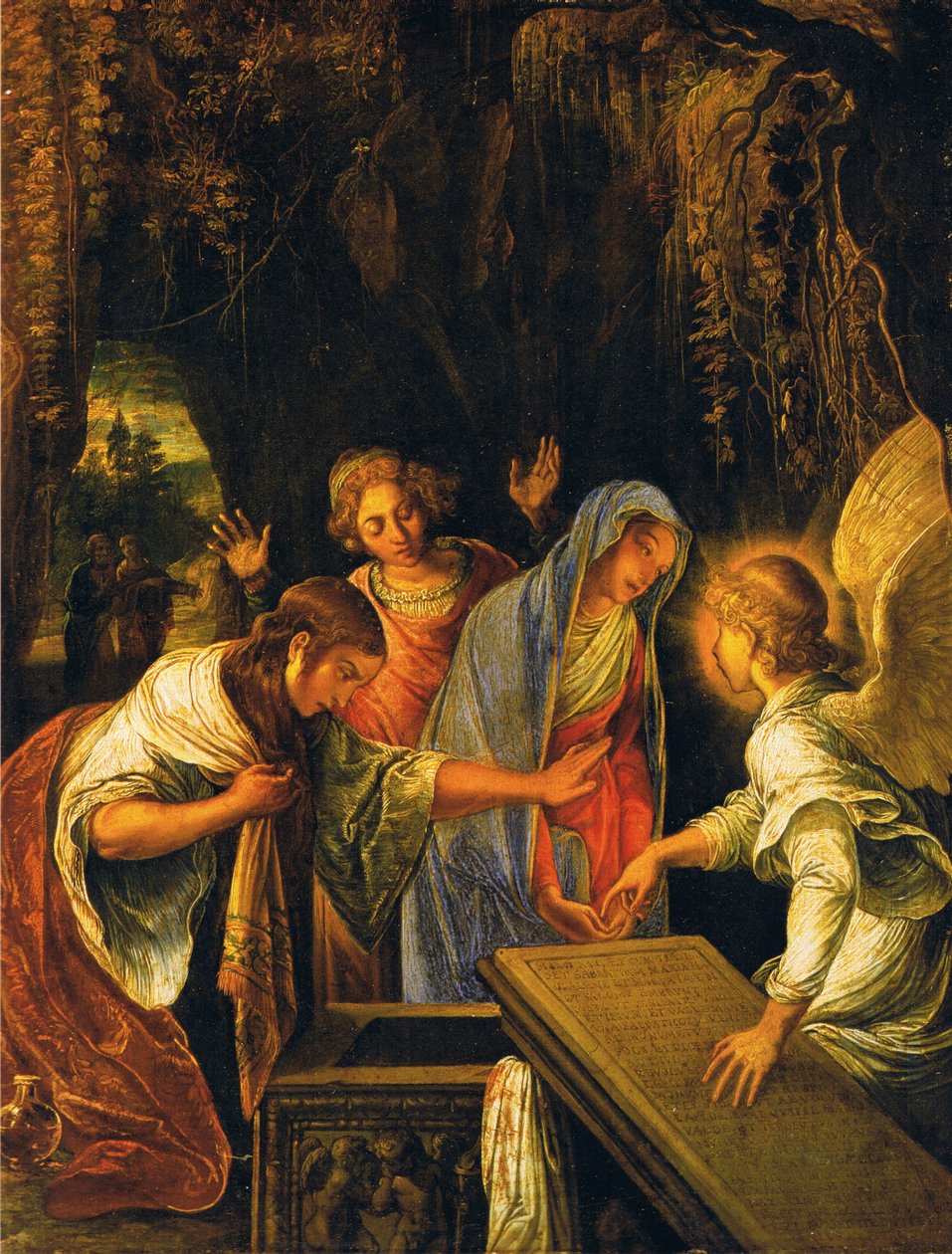 Las tres Marías ante la tumba de Cristo de Adam Elsheimer