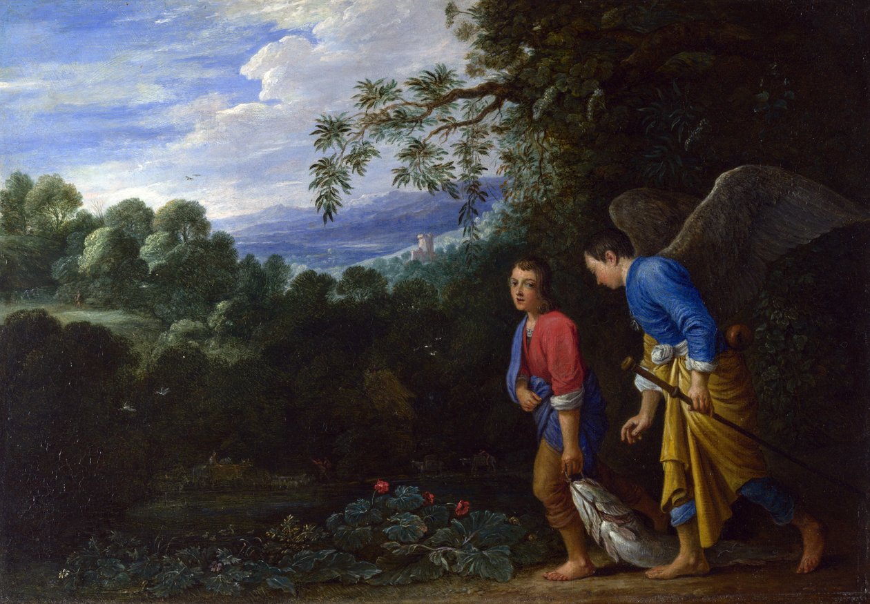 Tobías y el Arcángel Rafael, c.1650 de Adam Elsheimer