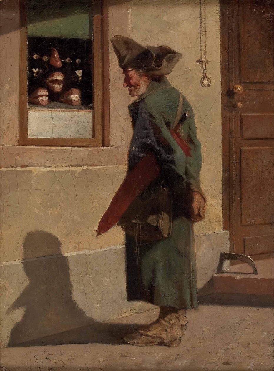 Soldado en la tienda de dentaduras de Adam Ernst Schalck