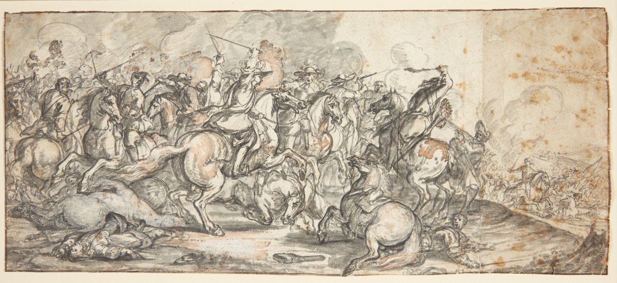 Combate de jinetes de Adam Frans van der Meulen