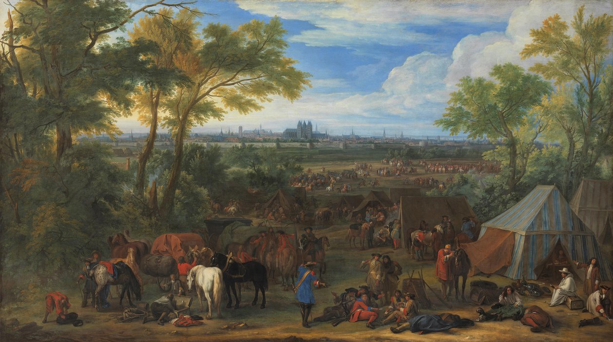 El ejército de Luis XIV frente a Tournai en 1667 de Adam Frans van der Meulen