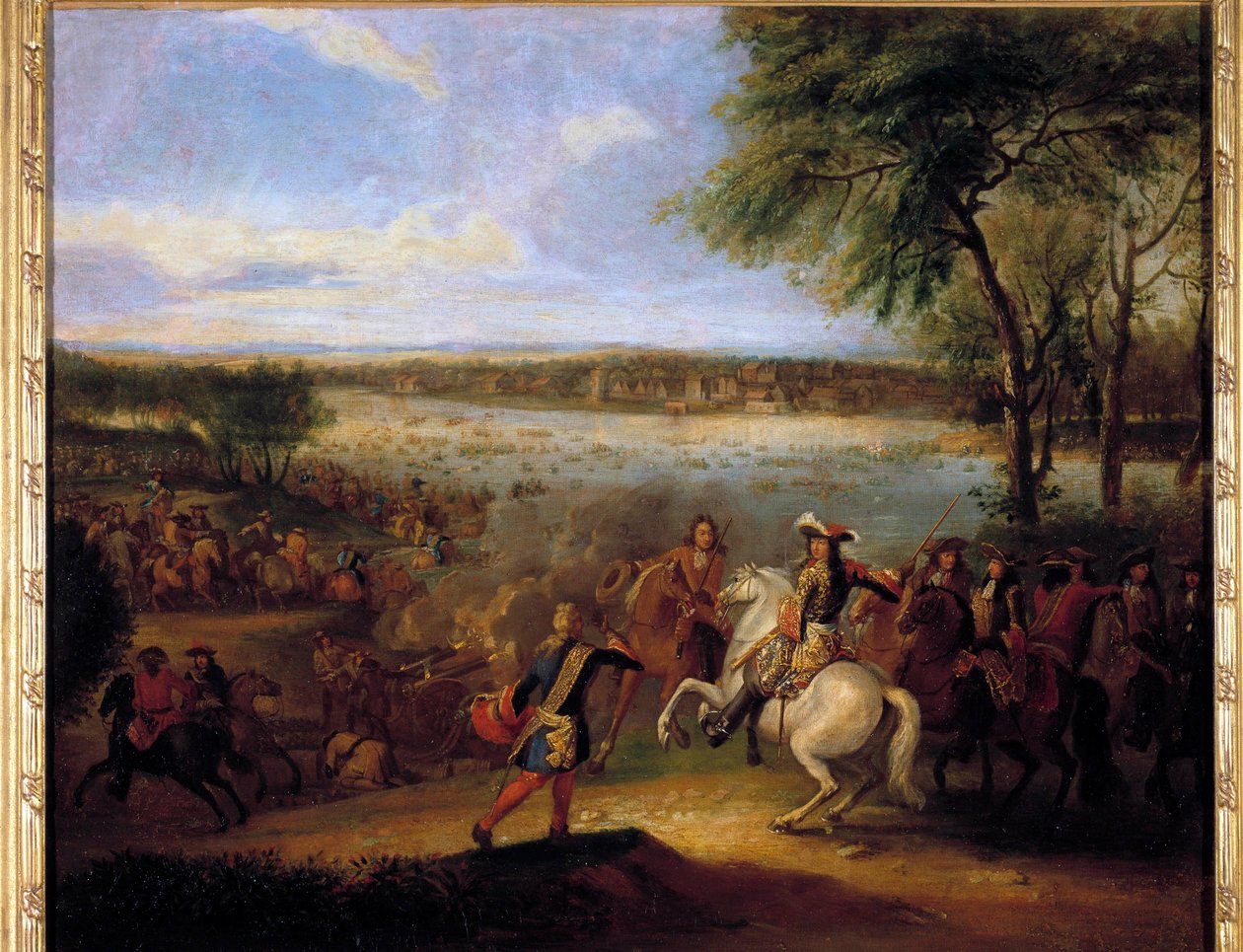 El paso del Rin por Luis XIV antes de Tolhuis 12/07/1672 de Adam Frans van der Meulen