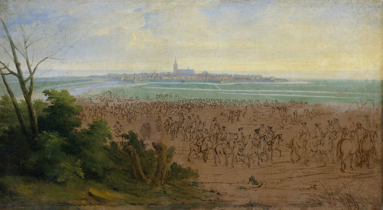 Las tropas de Luis XIV ante Naarden, 20 de julio de 1672 de Adam Frans van der Meulen