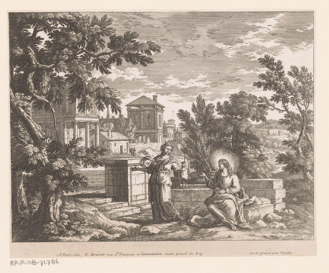Cristo y la mujer samaritana de Adam Perelle