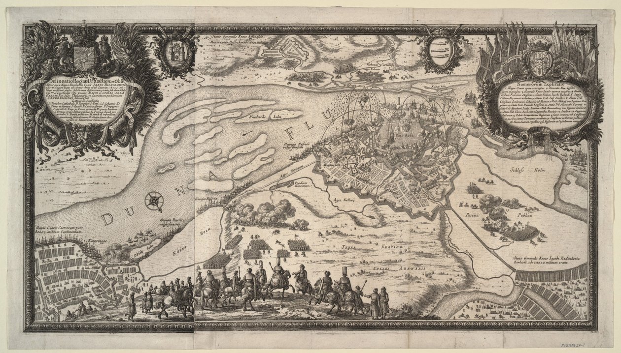 El asedio de Riga por el ejército ruso bajo el zar Alexei Mikhailovich en 1656, 1656 de Adam Perelle