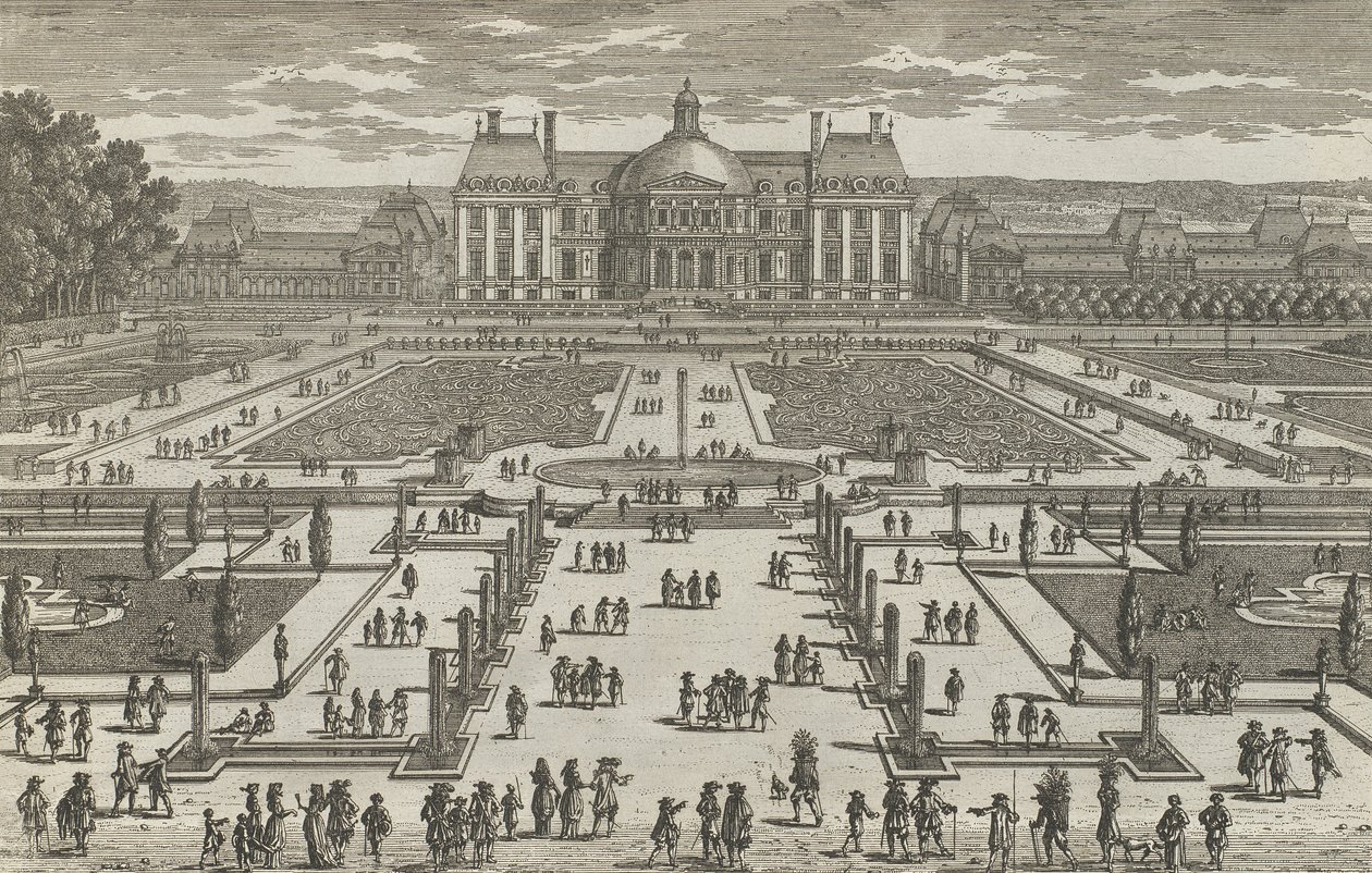 Vista de Vaux-Le-Vicomte, 1680s de Adam Perelle