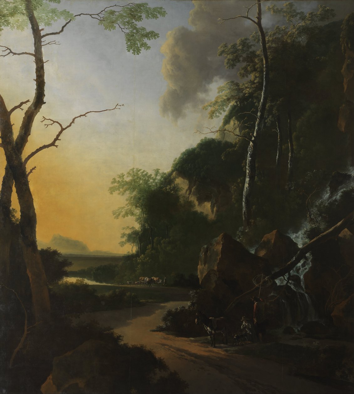 Paisaje italianizante con pescadores de cangrejos de Adam Pynacker