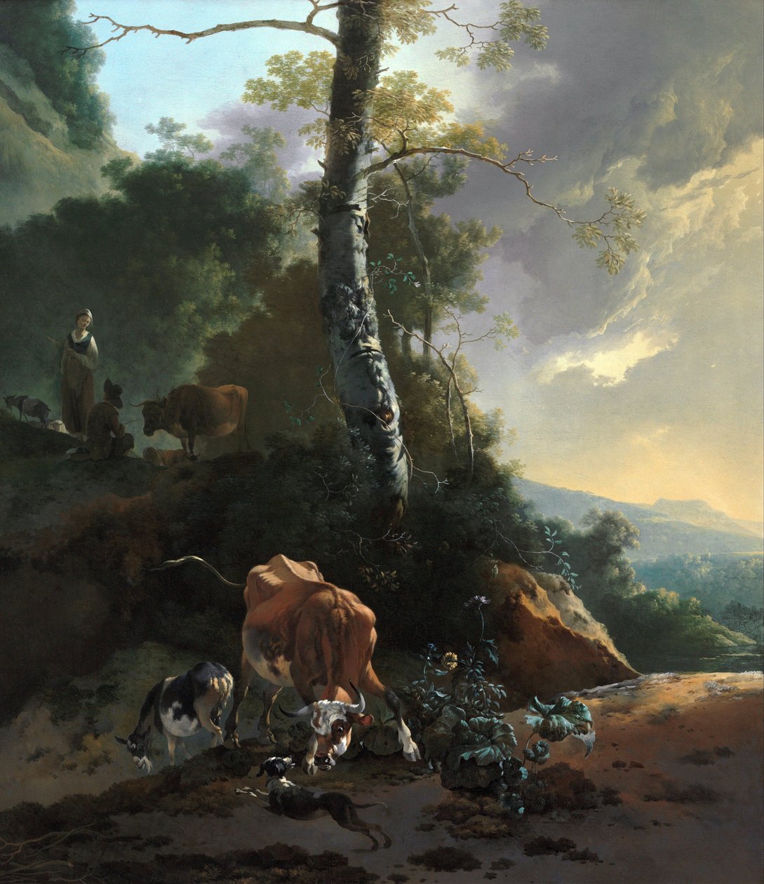 Paisaje con buey enfurecido de Adam Pynacker