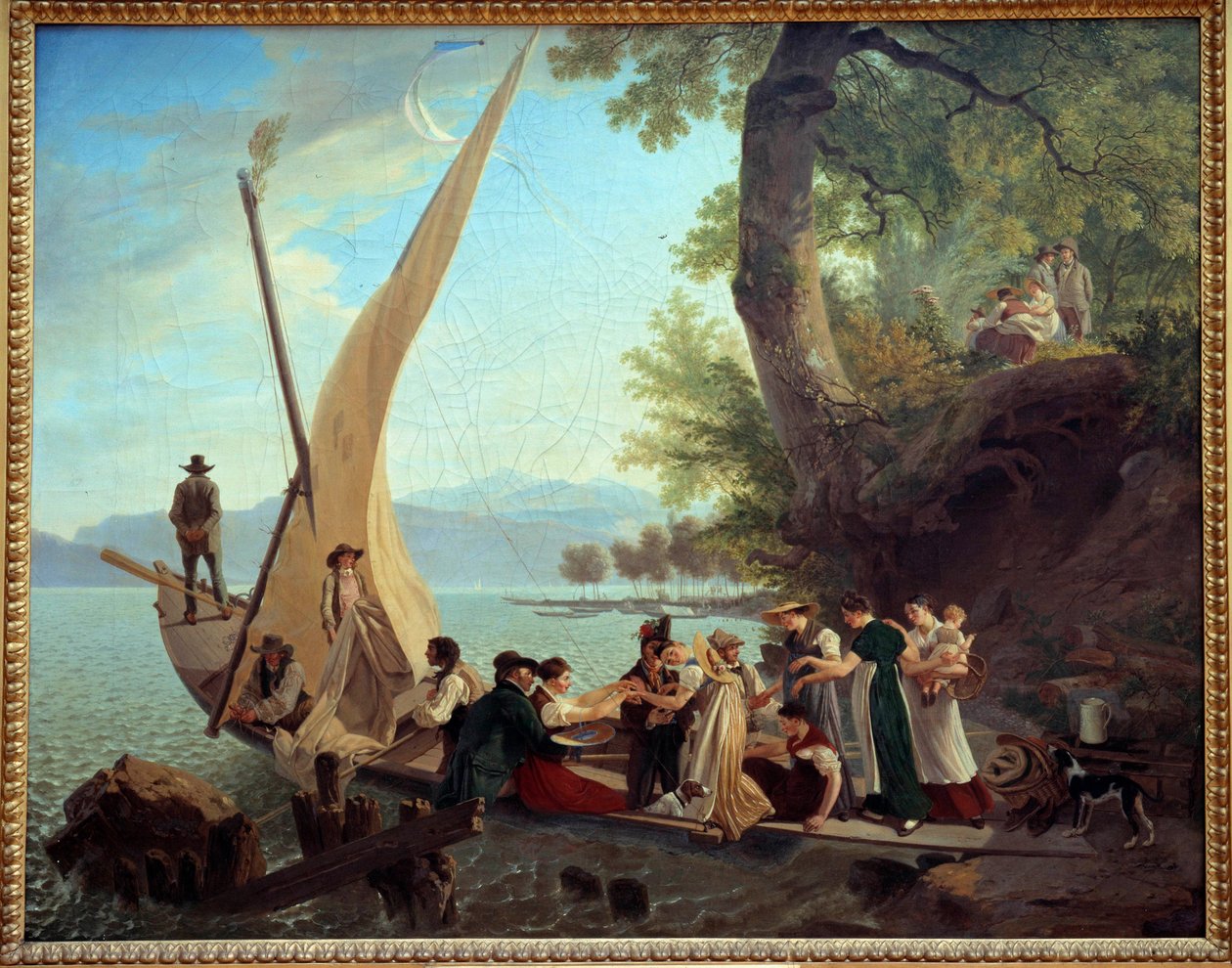 Embarque de la fiesta de bodas en un velero de Adam Topffer