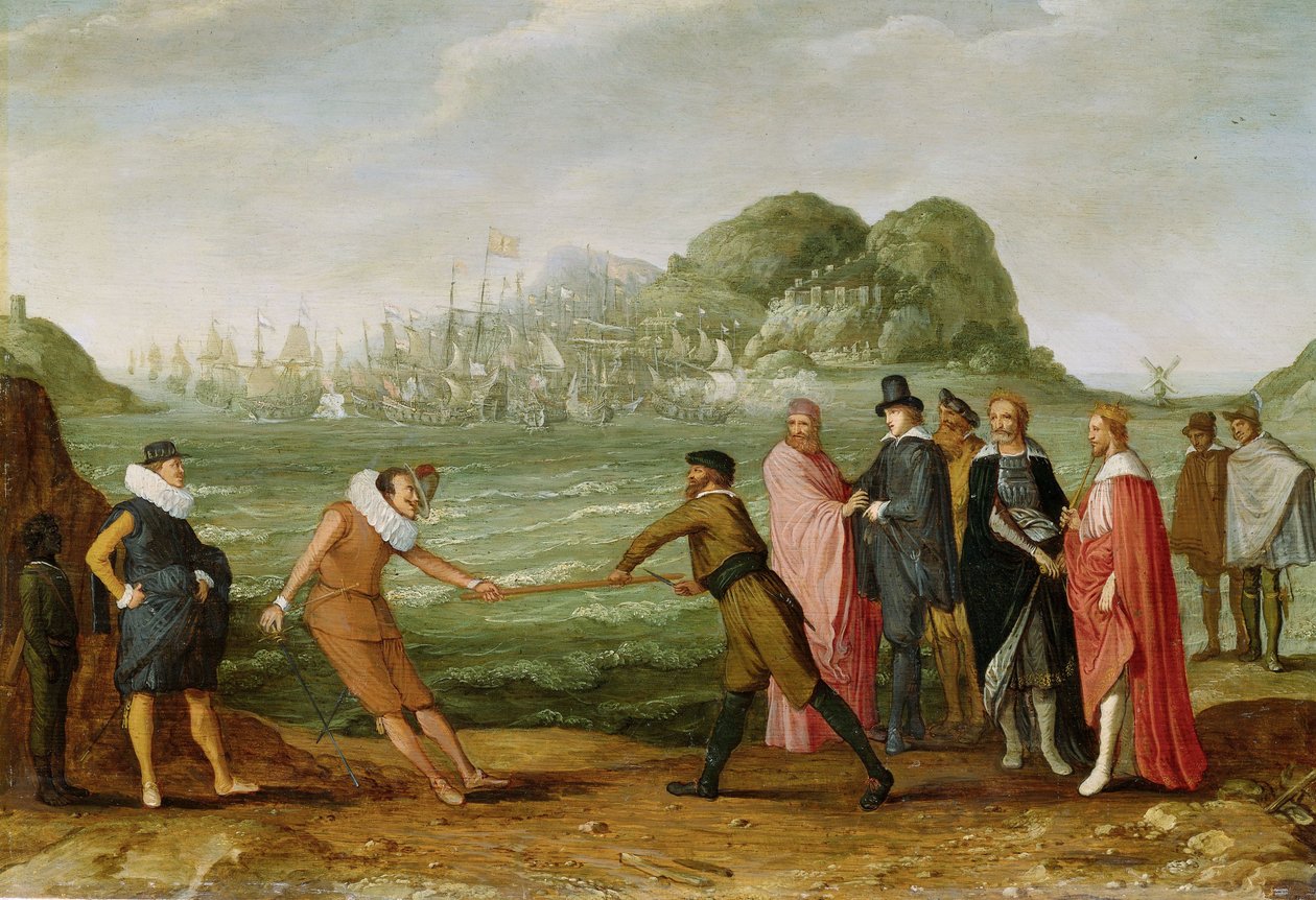 Alegoría de la Victoria de los Holandeses sobre la Flota Española en Gibraltar el 25 de Abril de 1607 de Adam Willaerts