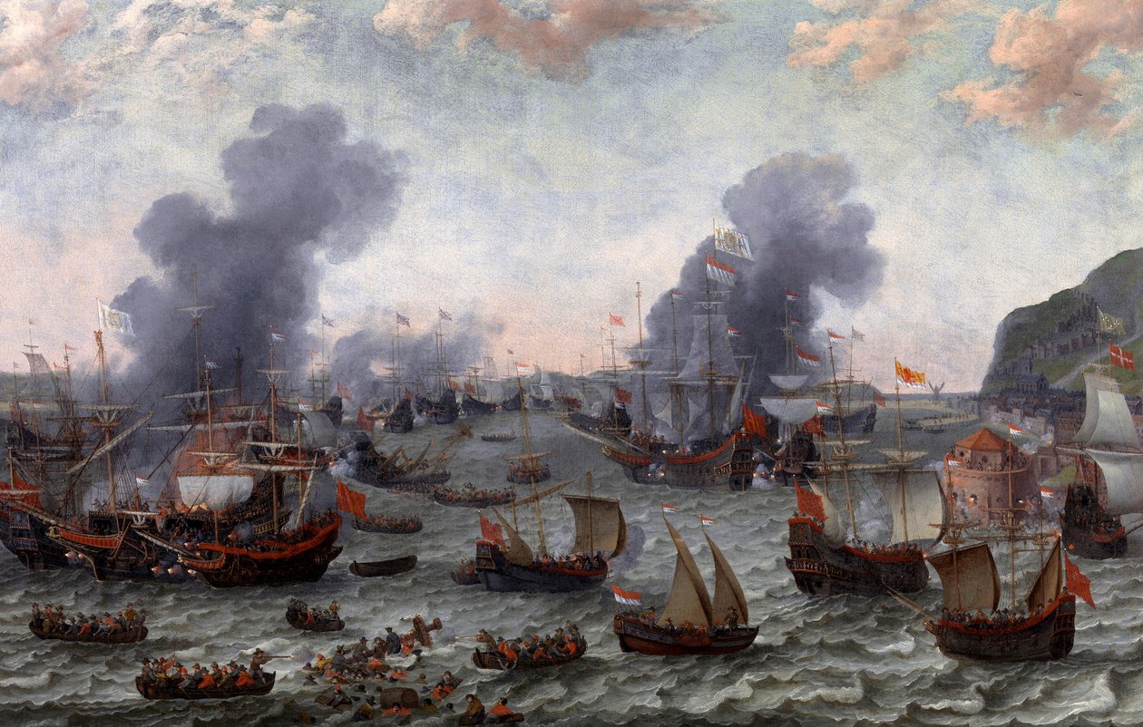 La batalla de Gibraltar durante la guerra de los Ochenta Años de Adam Willaerts