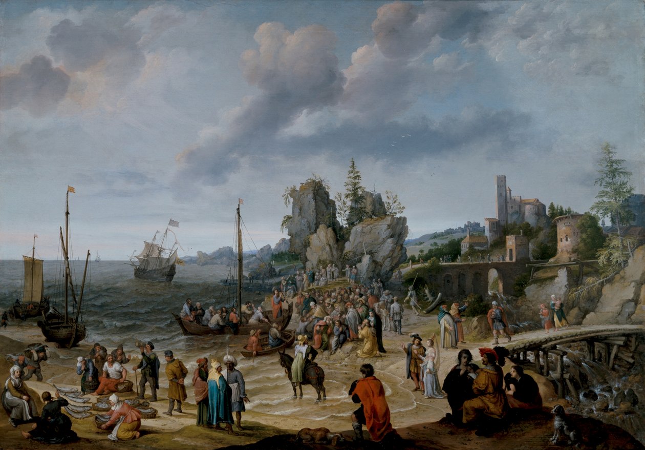 El milagro de la playa de Genesaret de Adam Willaerts