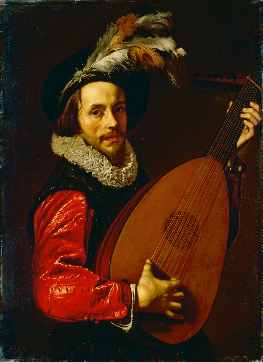 Alemán: Der Lautenspieler El laudista de Adam de Coster