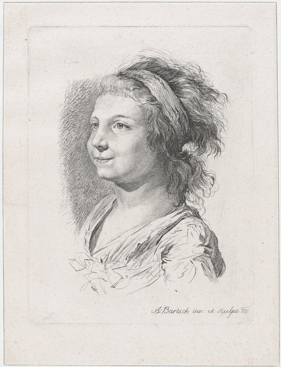 Retrato de Maria Anna Schaubach, 1785 de Adam von Bartsch