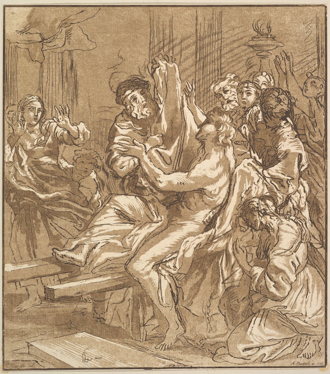 El milagro de Naím, 1786 de Adam von Bartsch