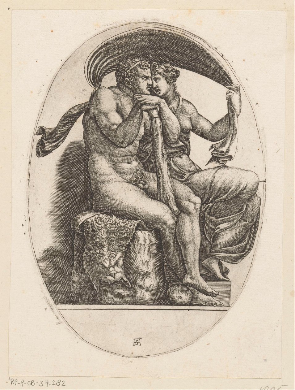 Hercules en Deianeira de Adamo Scultori