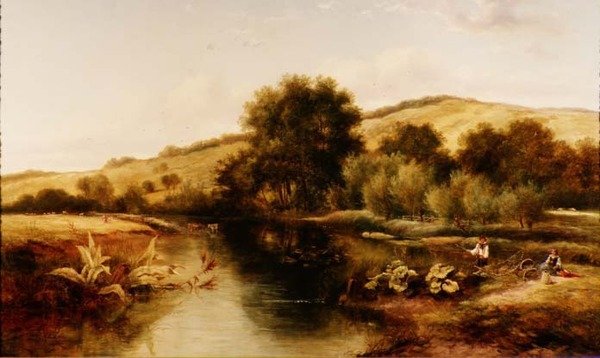 Niños pescando de Adams Barland