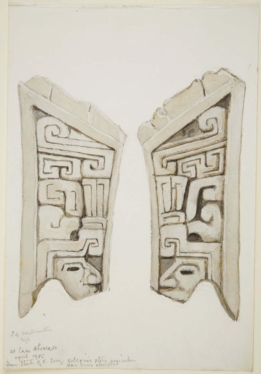 Relieve de piedra de Arved de Veracruz, México de Adela Breton