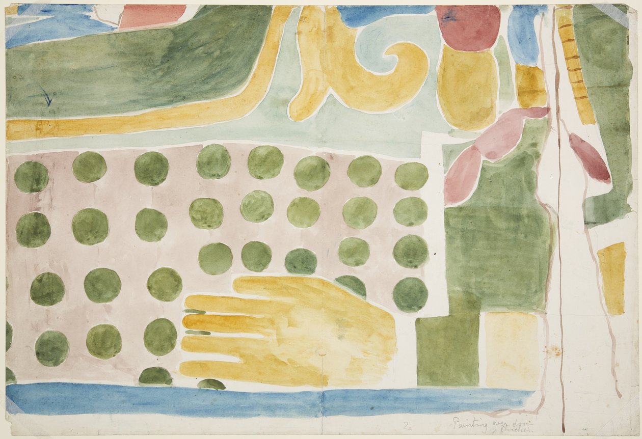 Parte de un mural que representa sacrificio humano sobre la puerta interior, cámara interior del Templo Superior de los Jaguares, Chichen Itza de Adela Breton