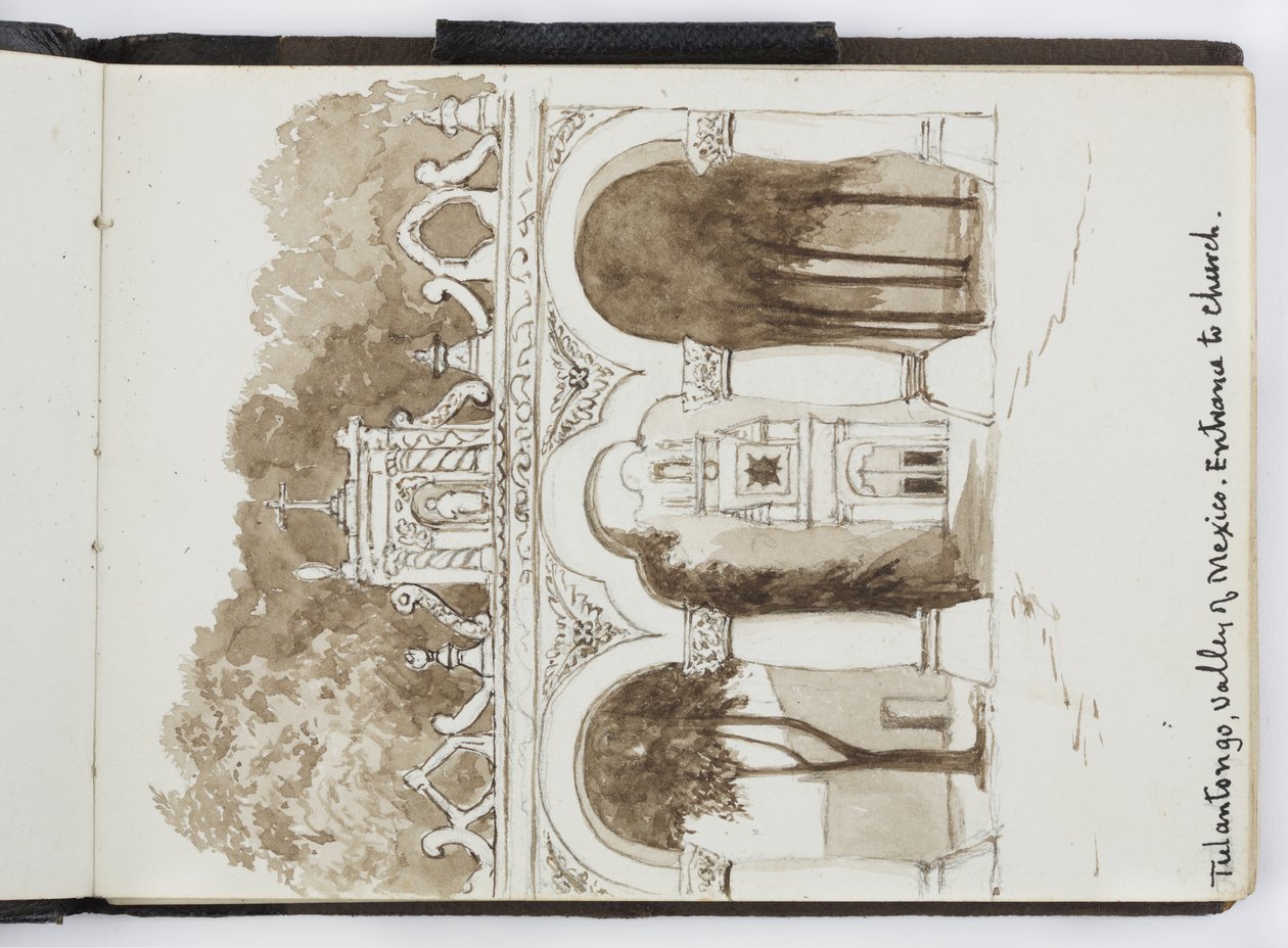 Cuaderno de bocetos de dibujos y notas, América del Norte y del Sur (incluido México) de Adela Breton