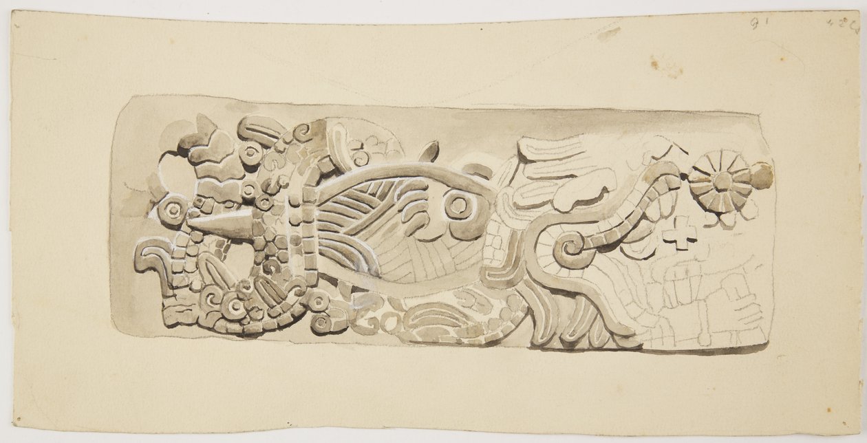 Relieve de piedra de la Ciudad de México, México de Adela Breton