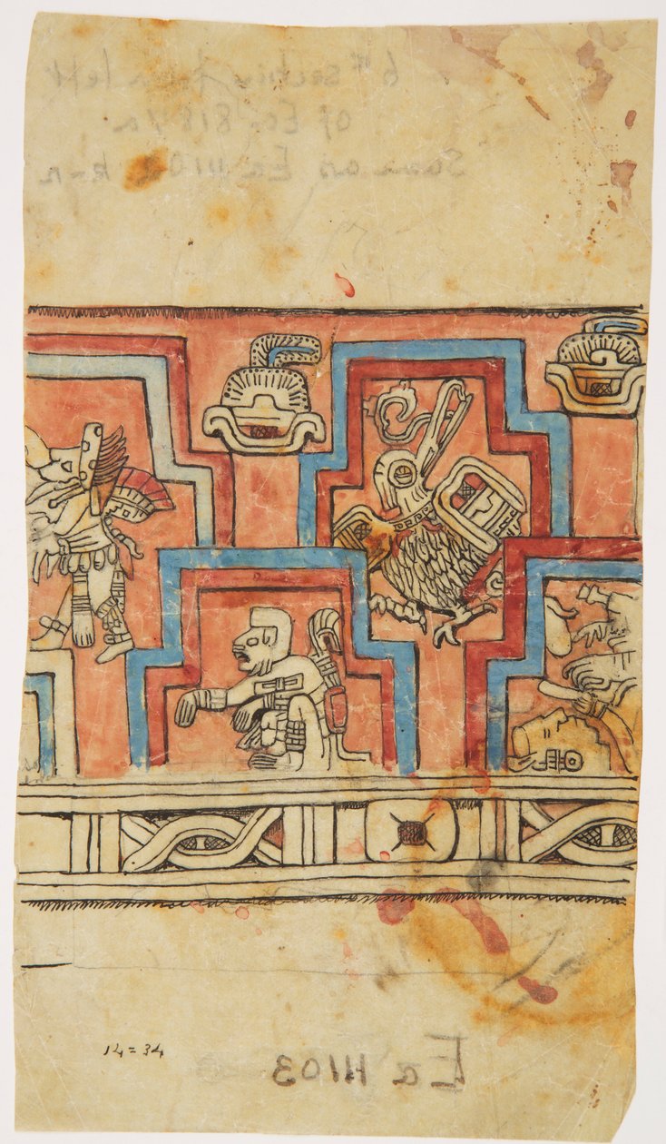 Friso de estuco en Acanceh, México de Adela Breton