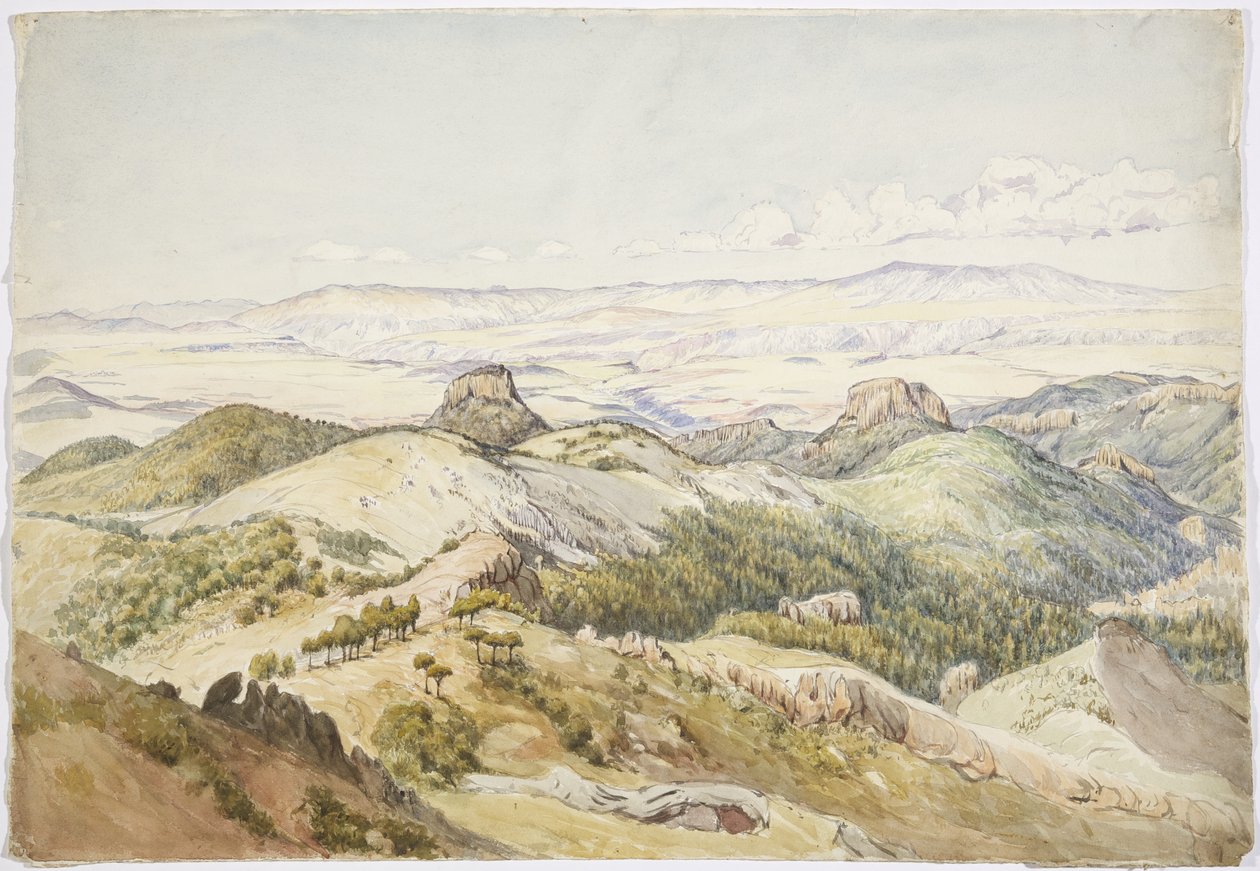 Vista desde el Cerro de Navajas, Hidalgo, México de Adela Breton