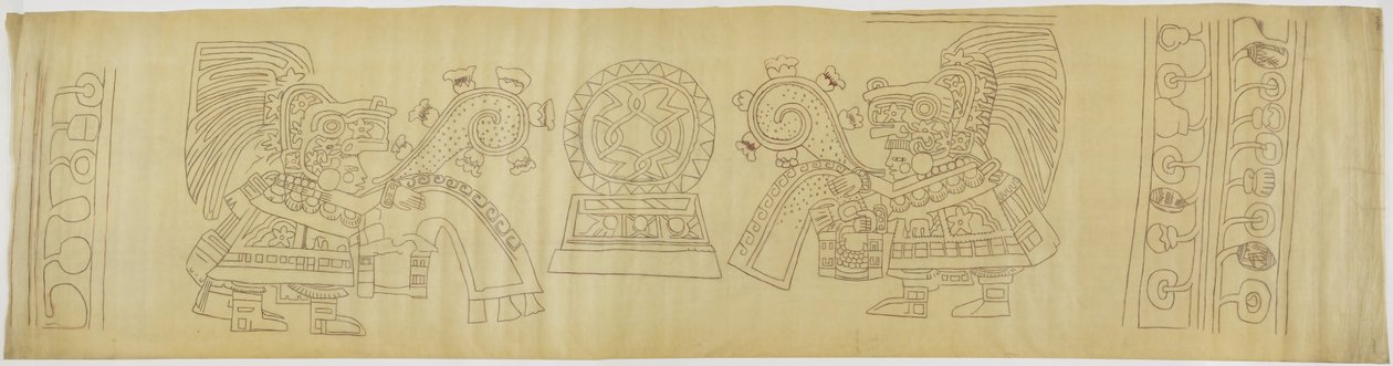 Pintura mural de Teotihuacán, Estado de México Casa de Barrios - Casa de los Sacerdotes de Adela Breton