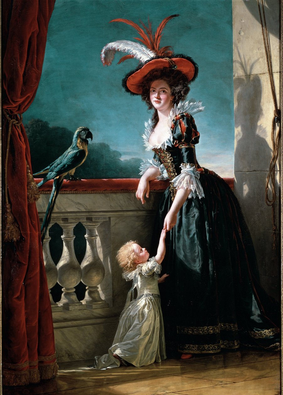 Retrato De Louise Elisabeth De Francia Y Su Hijo Don Ferdinand