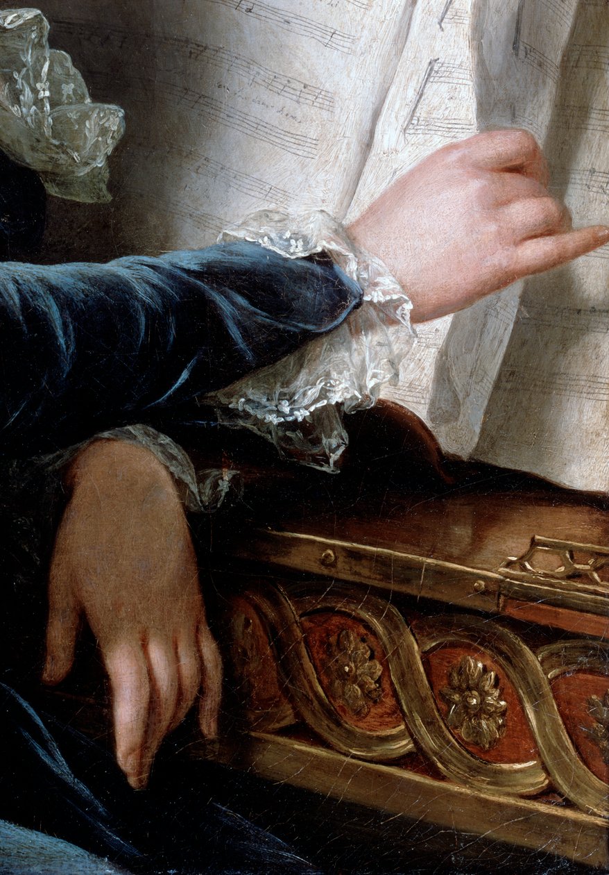 La Condesa de Selve Tocando Música (detalle), 1787 de Adelaide Labille Guiard