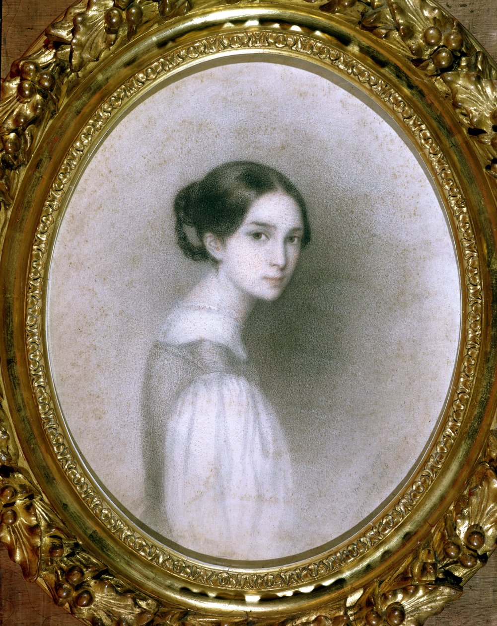 Retrato de Leopoldine Hugo (1824-43) (dibujo) de Adele Julie Hugo
