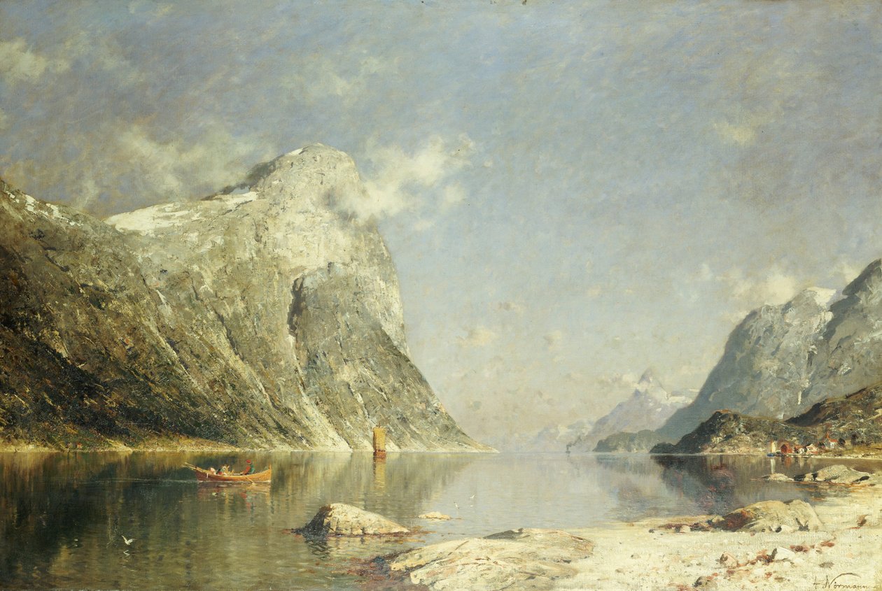 Una escena de fiordo de Adelsteen Normann