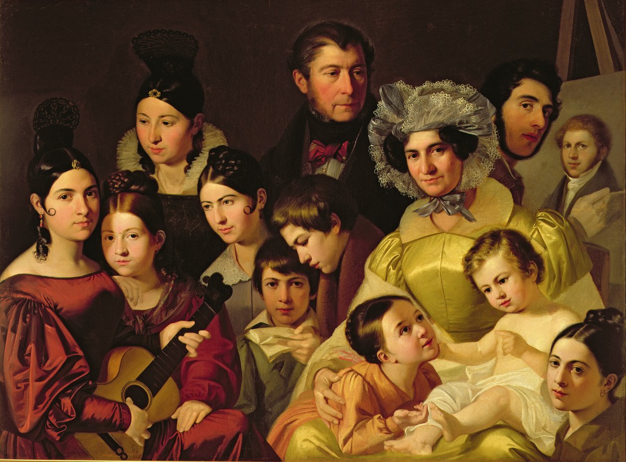 La Familia Malatesta, 1835 de Adeodato Malatesta or Malatesti