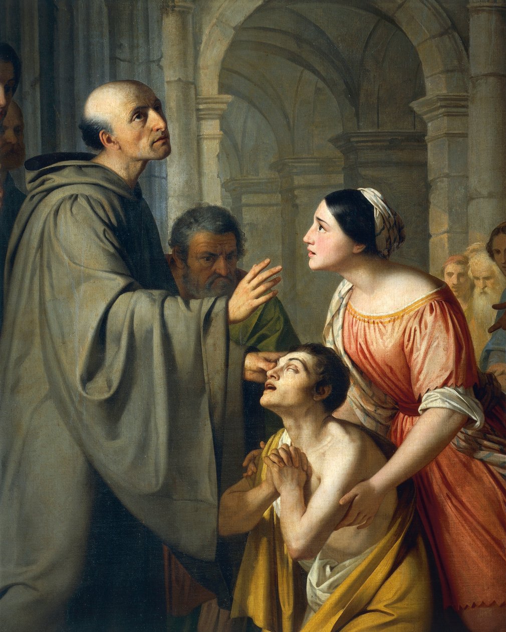 San Mauro Abad devolviendo la vista a un joven ciego de Adeodato Malatesta or Malatesti