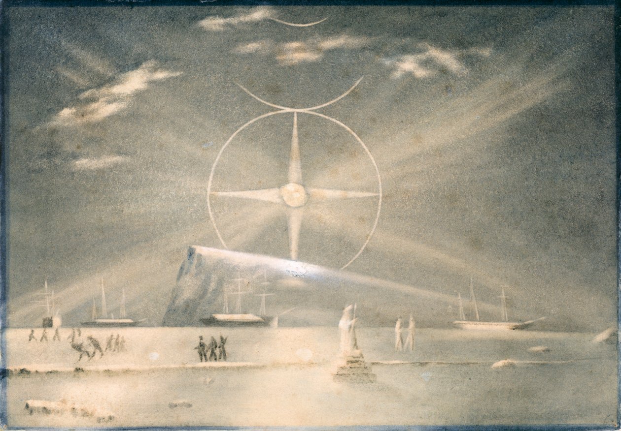 Para Selance o luna ártica, c. 1850-51 (acuarela) de Admiral Pelham Aldrich