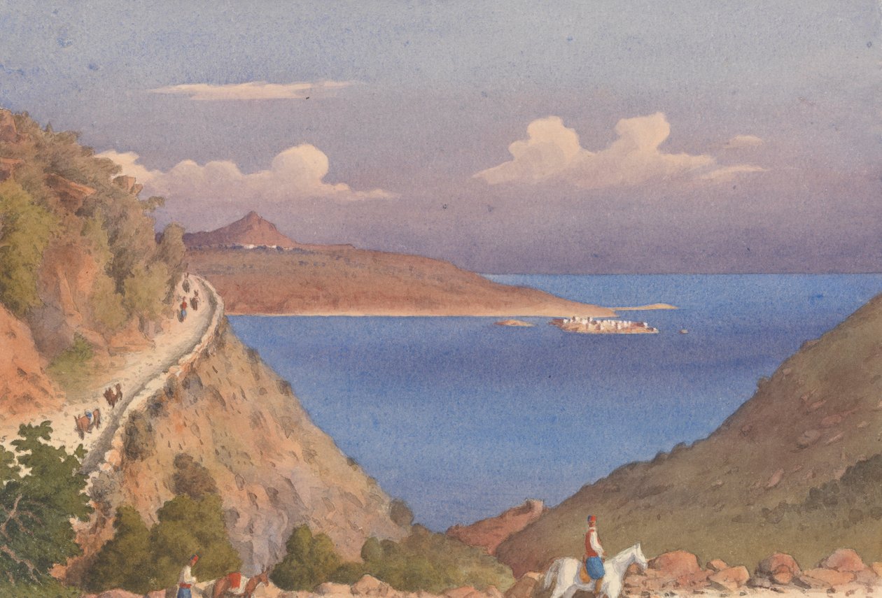 Fuerte de Suda [Souda] y entrada a la bahía de Suda, Candia [Creta], 24 de octubre de 1857". de Admiral Sir Edward Gennys Fanshawe