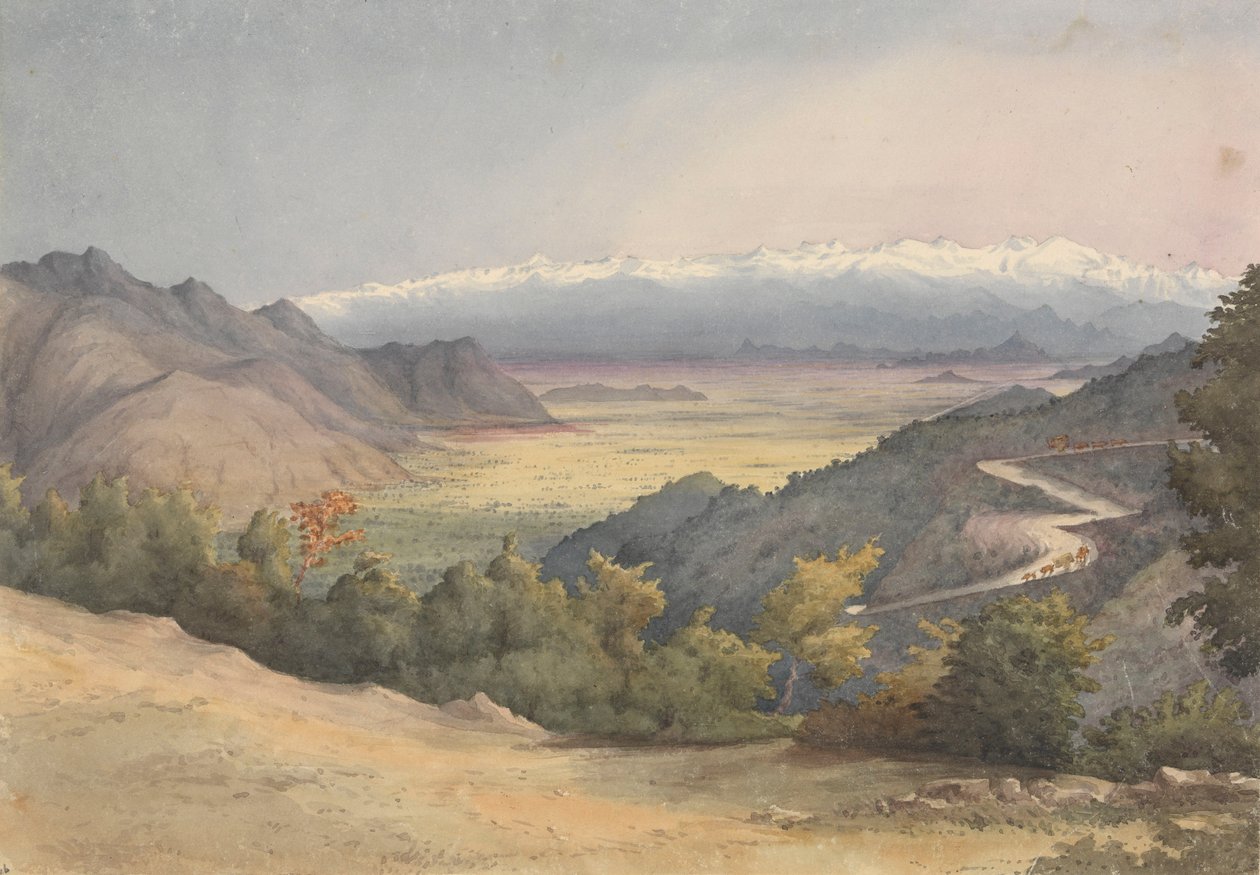 Llanura de Santiago de Chile, desde la Cuesta del Prado, 7 de enero de 1851. de Admiral Sir Edward Gennys Fanshawe