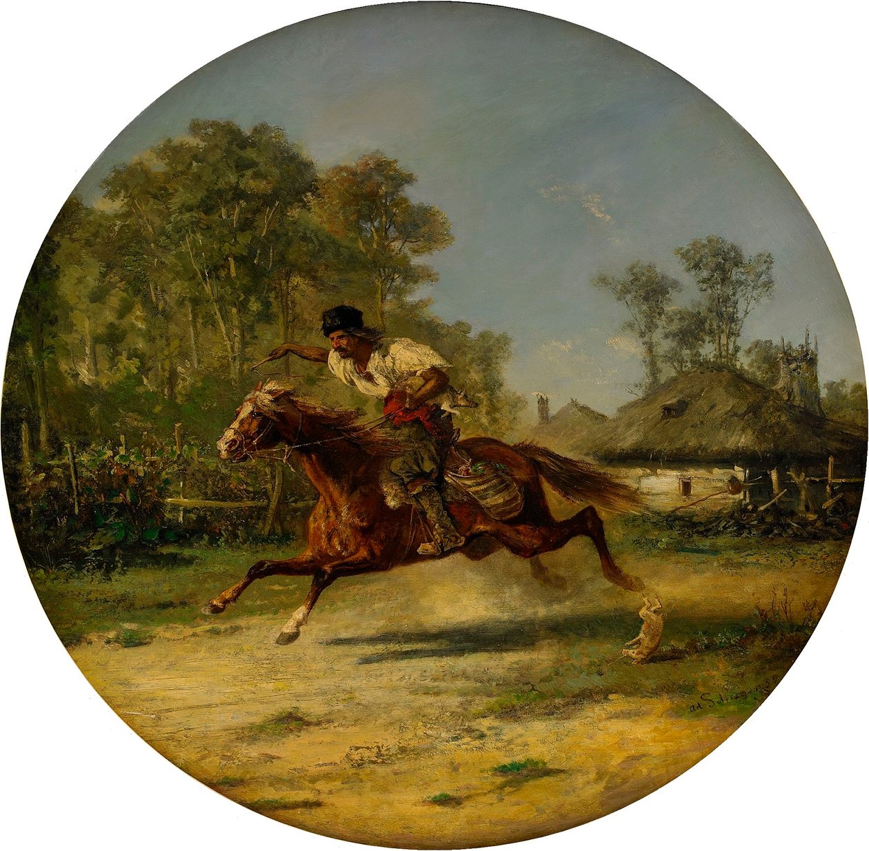 Cosaco a caballo de Adolf Schreyer