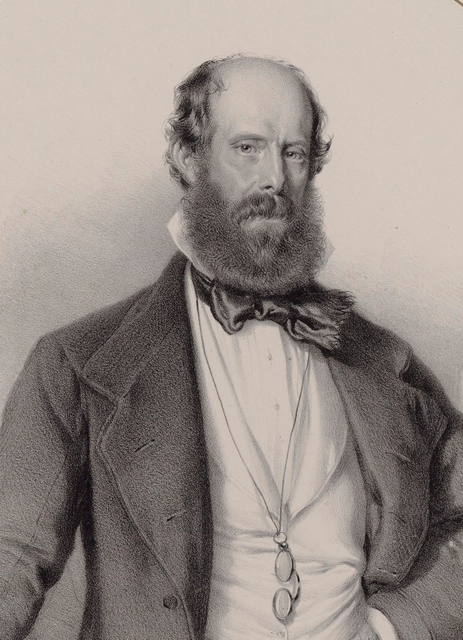 Retrato del compositor Luigi Ricci 1805-1859, 1858 de Adolf Dauthage
