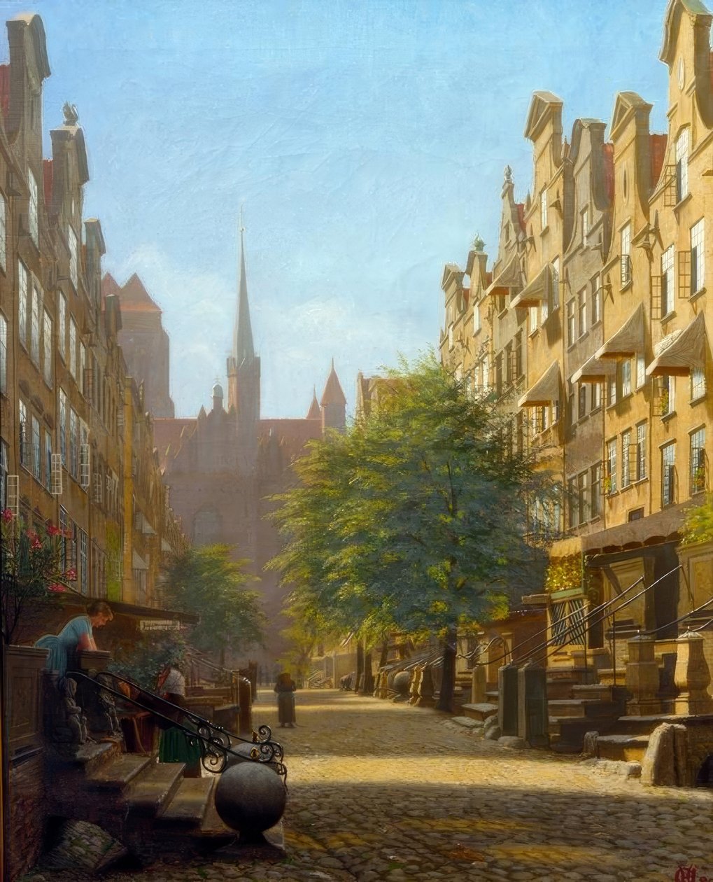 Calle de las mujeres en Danzig de Adolf Heinrich Hansen
