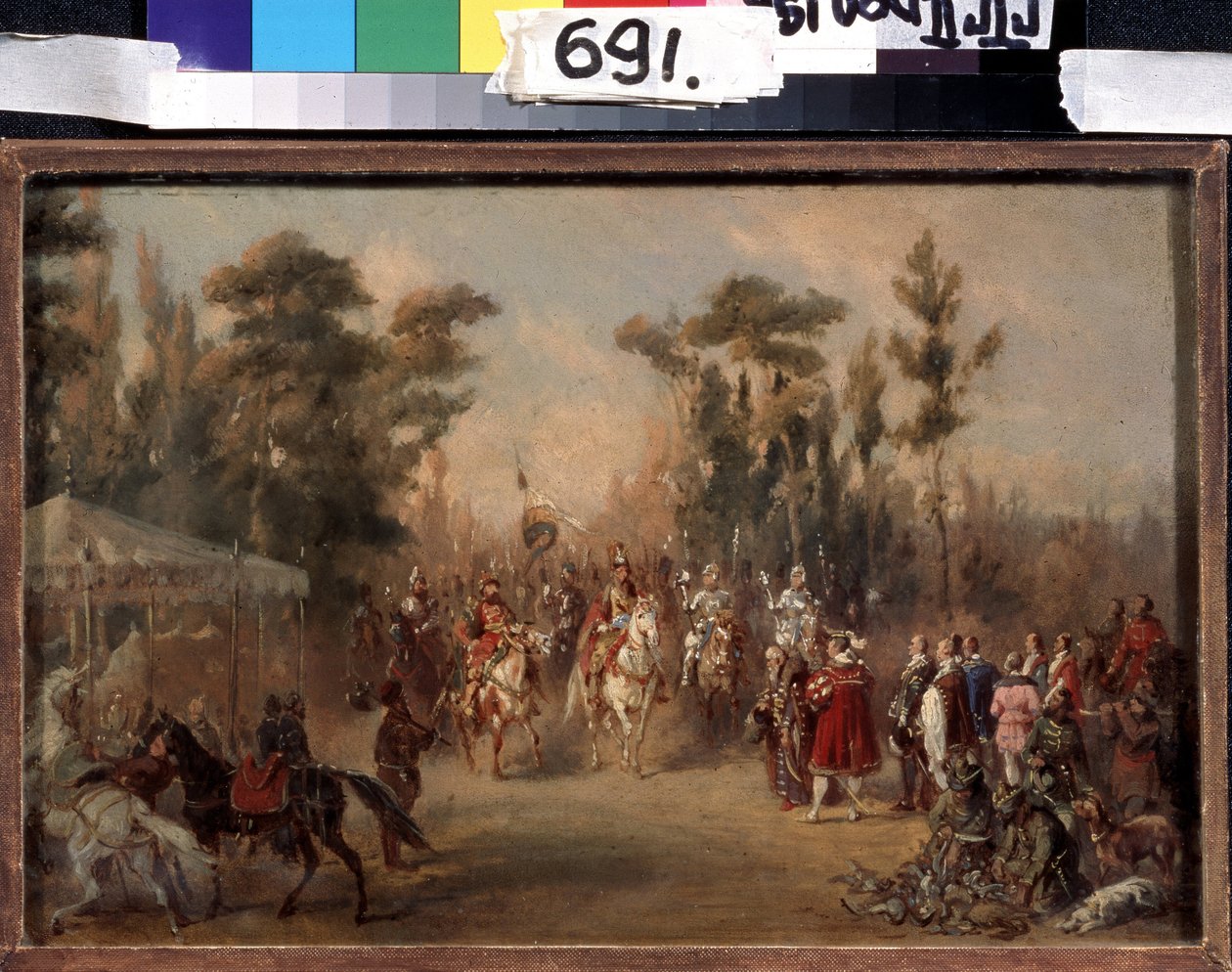 La caza del zar en el siglo XVI. Obra de Adolf Carlomagno (1826-1901). Óleo sobre cartón de Adolf Jossifowitsch Charlemagne
