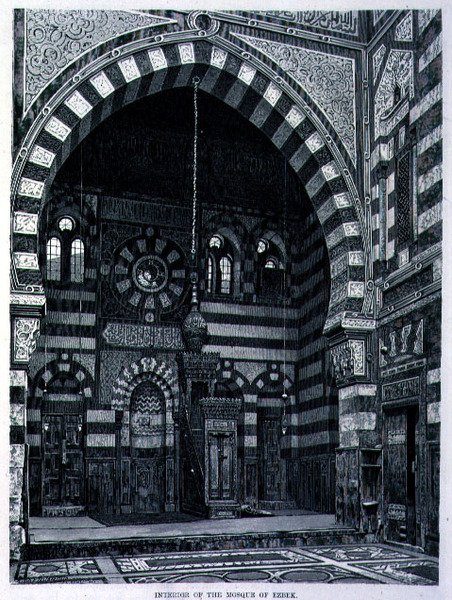 Interior de la Mezquita en Ezbek de Adolf Seel