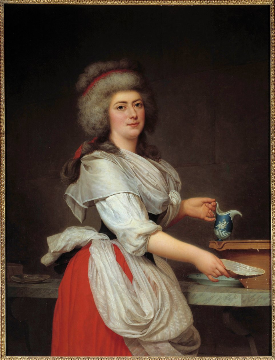 Retrato de Madame Aughie, doncella de la Reina de Francia María Antonieta de Adolf Ulrich Wertmuller