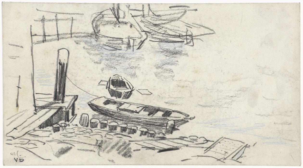 Muelle con barcos de Adolf le Comte