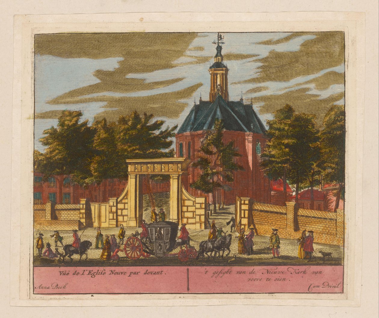 Vista de la Nieuwe Kerk en La Haya
Vúë de l