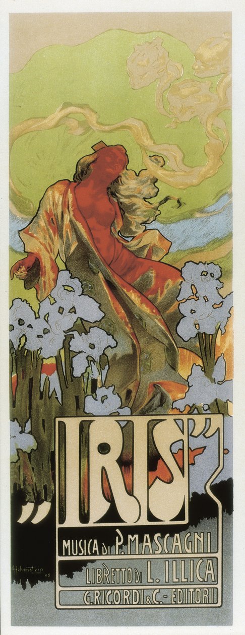 Ópera "Iris" de Pietro Mascagni de Adolfo Hohenstein
