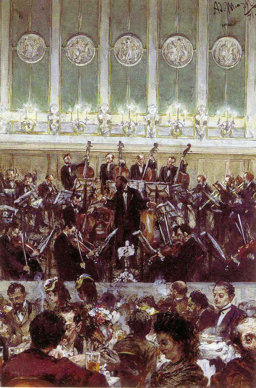 Concierto de la Bilsekapelle de Berlín de Adolph Menzel
